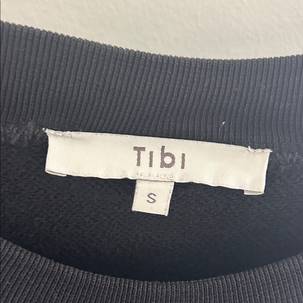 Tibi Black Sweatshirt short sleeve small - Picture 6 of 10